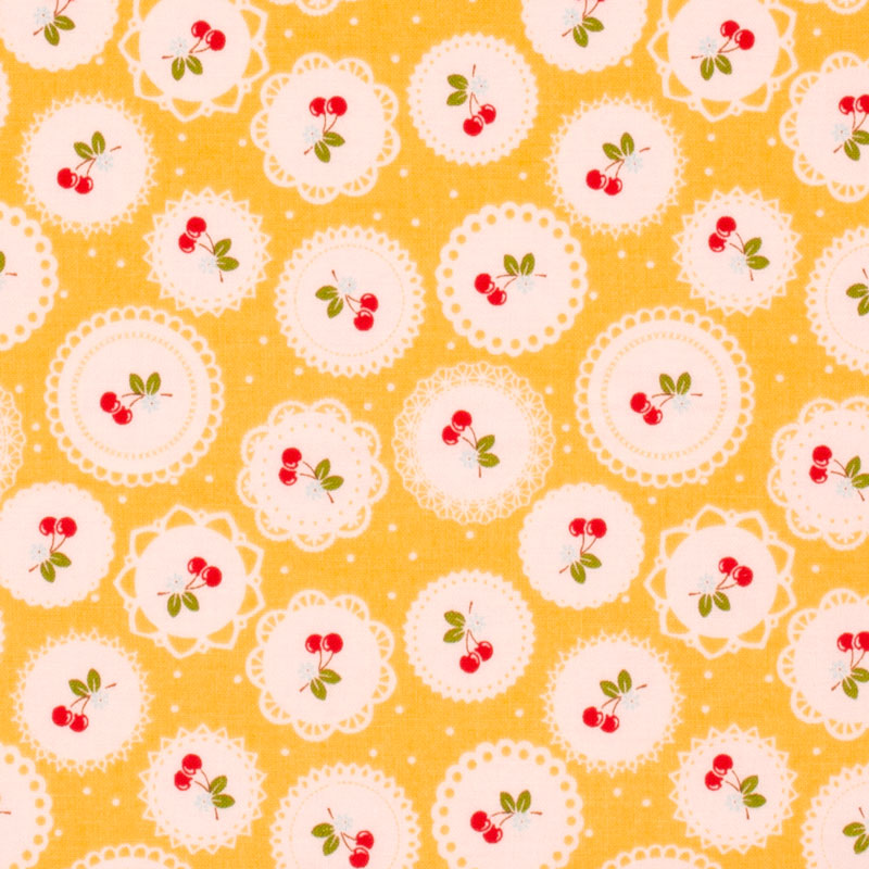 SEW CHERRY - PEQUEÑAS CEREZAS FONDO AMARILLO