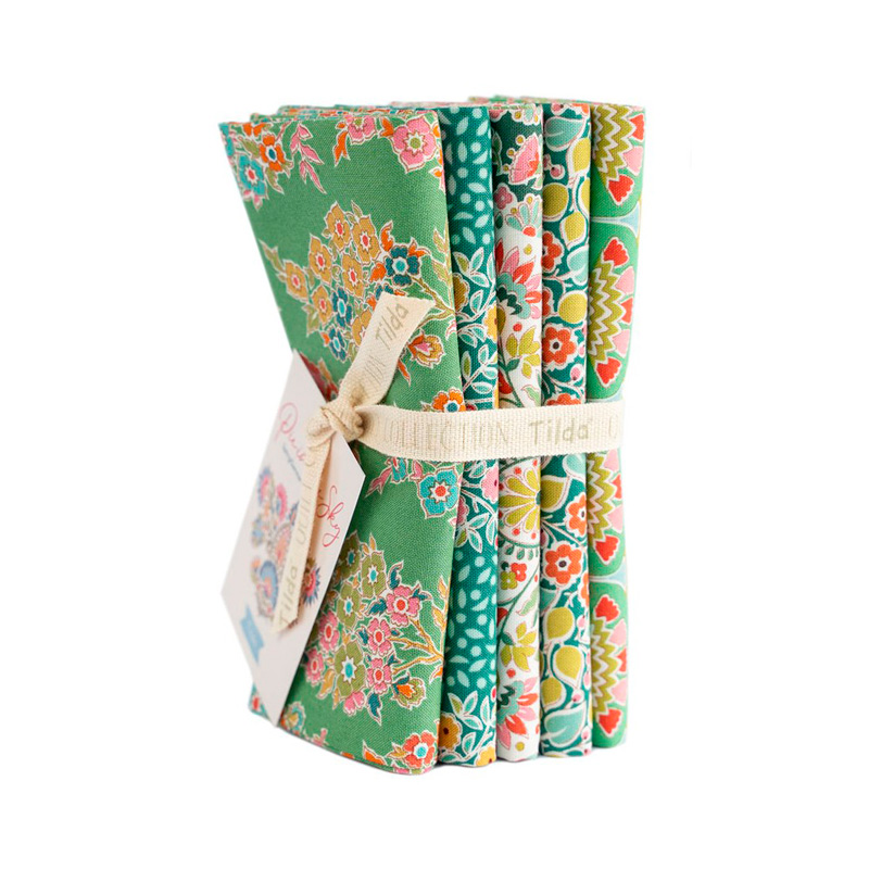 TILDA - 5 FAT QUARTERS PIE IN THE SKY GREEN/PINE