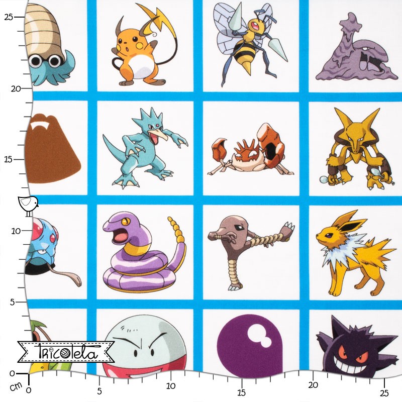 Pokémon verde água - Fat Quarter (45x55cm aproximadamente)…