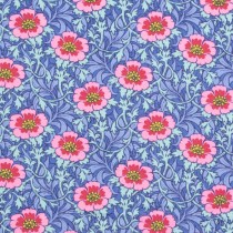 FAT QUARTER TILDA - HIBERNATION WINTERROSE BLUE