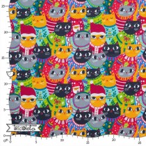 TELA CHRISTMAS SWEATER CATS