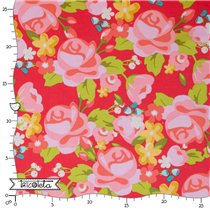 TELA GORGEOUS FLORAL ROSA