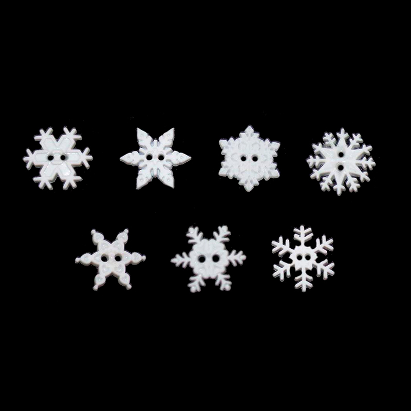 Botones decorativos copos de nieve sew thru snowflakes