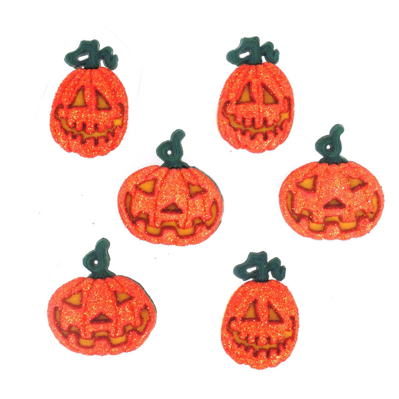 BOTONES GLITTER PUMPKINS